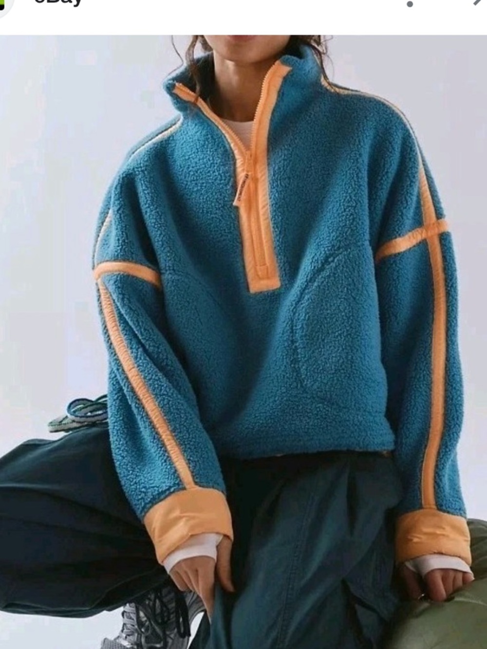 Free People Movement Mountain High Pullover Fleece active sweater Small chic - Picture 9 of 10